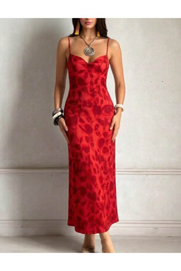 Rochie lunga, Rosu