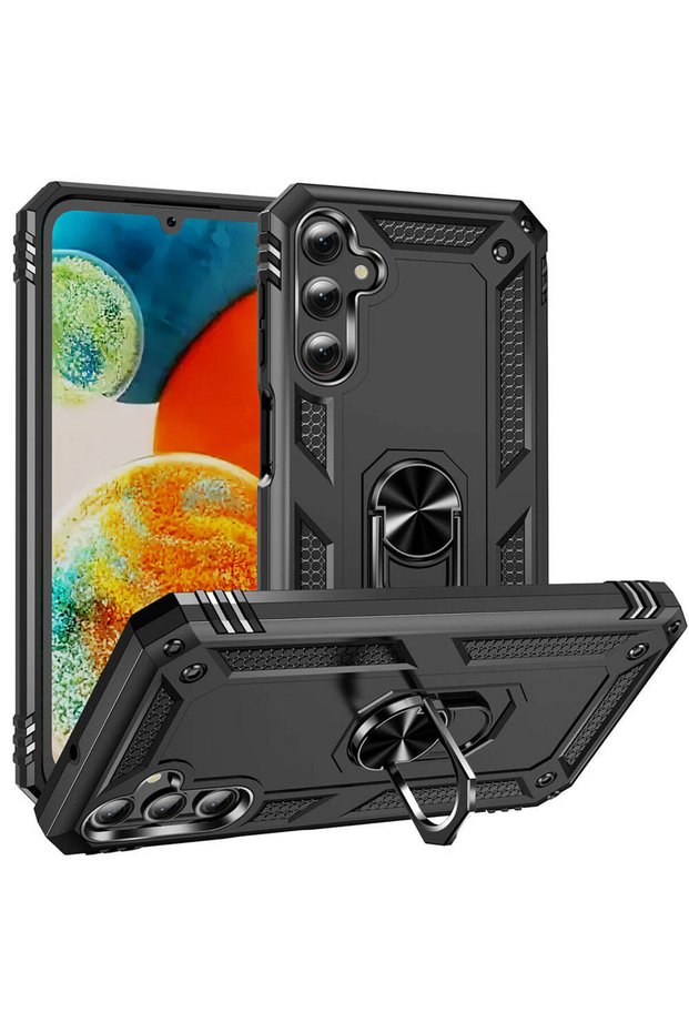 Galaxy A24 Case Camera Protector Magnetic Stand Tank Protection