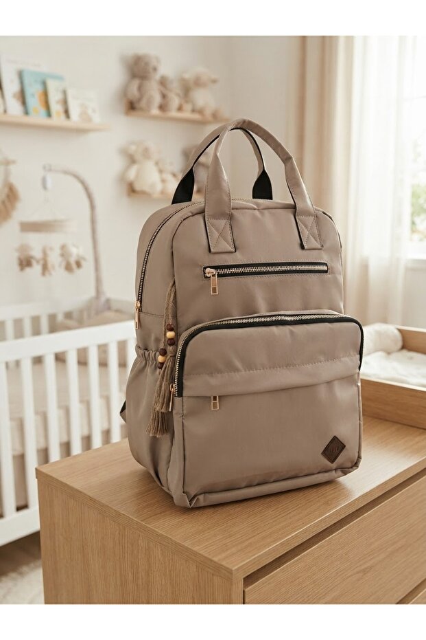 Mother Baby Care Backpack Multi-Pocket Baby Bag with Bottle Compartment