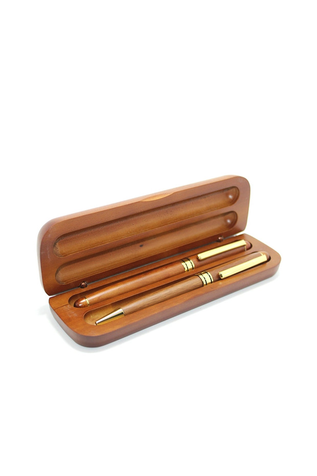 2-Piece Ballpoint Pen with Wooden Box Alk1342
