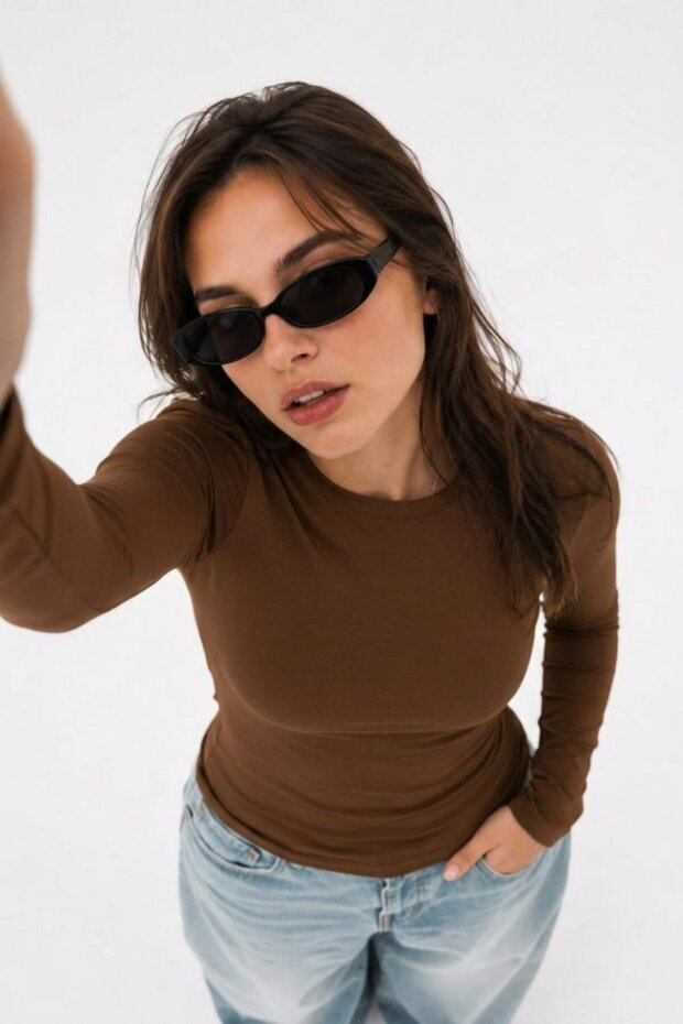 Women's Comfort Casual Spring Coffee Blouse