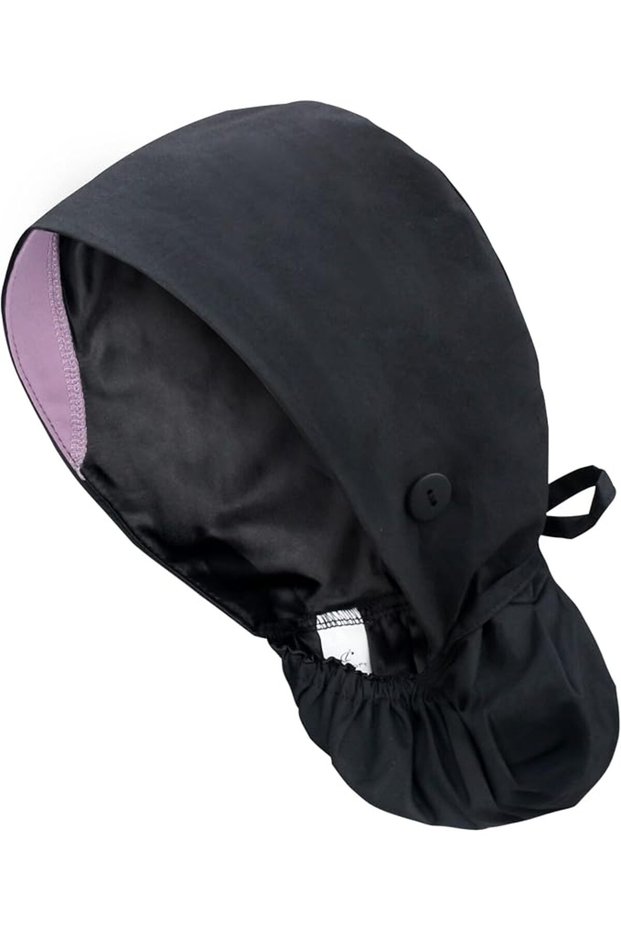 Adjustable Working Cap with Button, Satin-Lined Cotton Working Hat Sweatband One Size