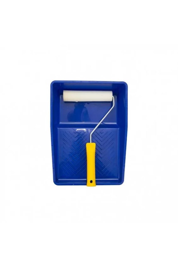 Polyurethane roller paint set 16 cm with tray