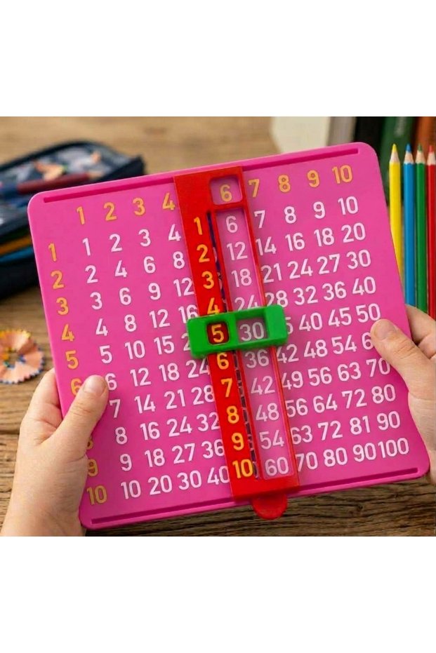Sliding Math Learning Set - Practical Multiplication Table Ruler & Children's Educational Toy