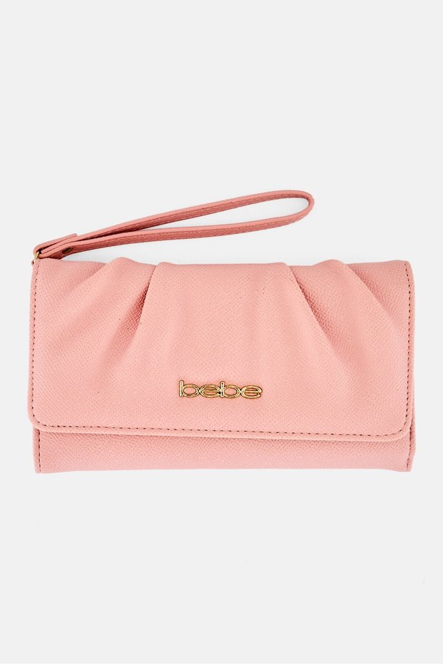 Women Brand Logo Wallet, Blush Pink