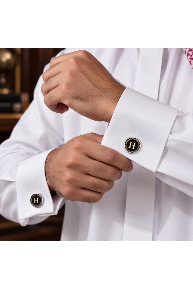 Men's Initial H Cufflinks for Formal Shirts & Special Occasions