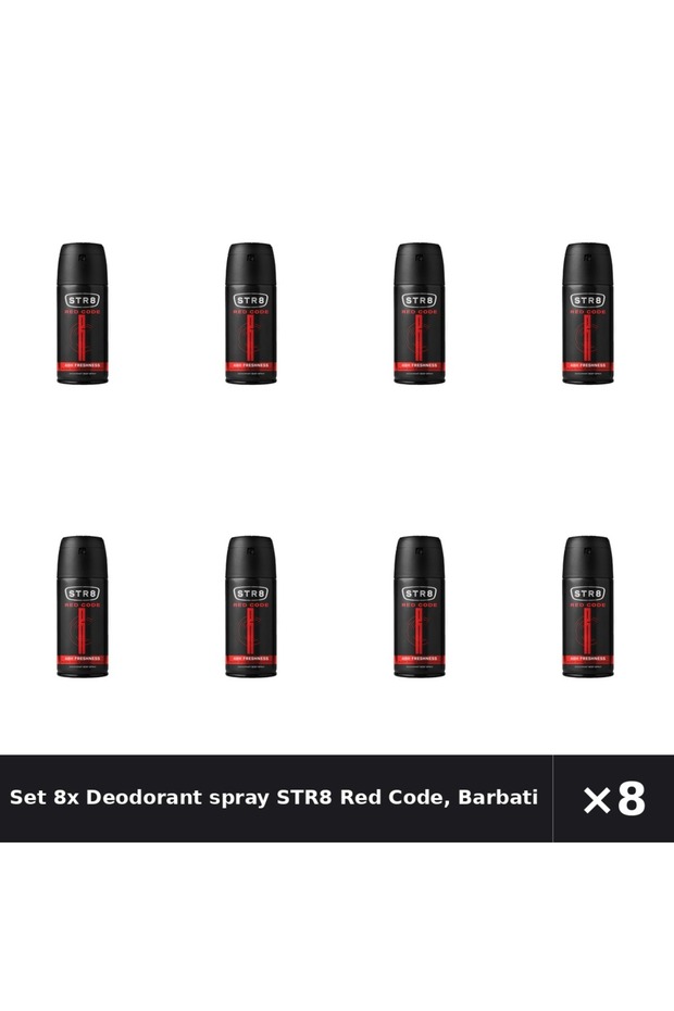 Set 8x Deodorant spray Red Code , Barbati , 150 ml