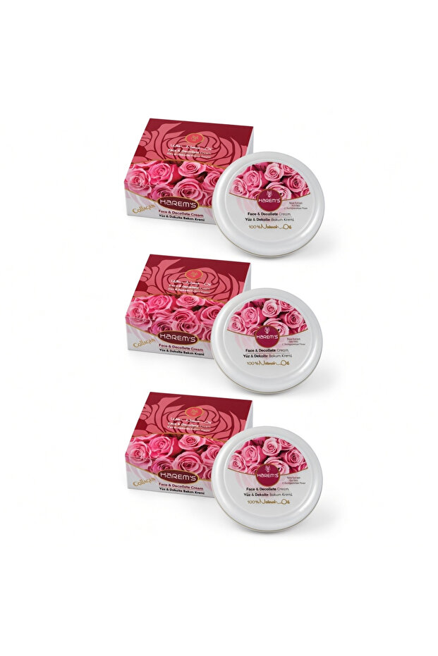 Harem's Rose Face Decollete Cream 3 Pieces