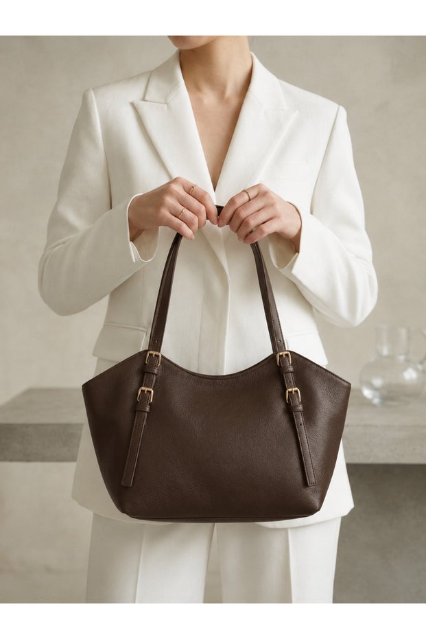 Women's Shopper Leather Shoulder Bag