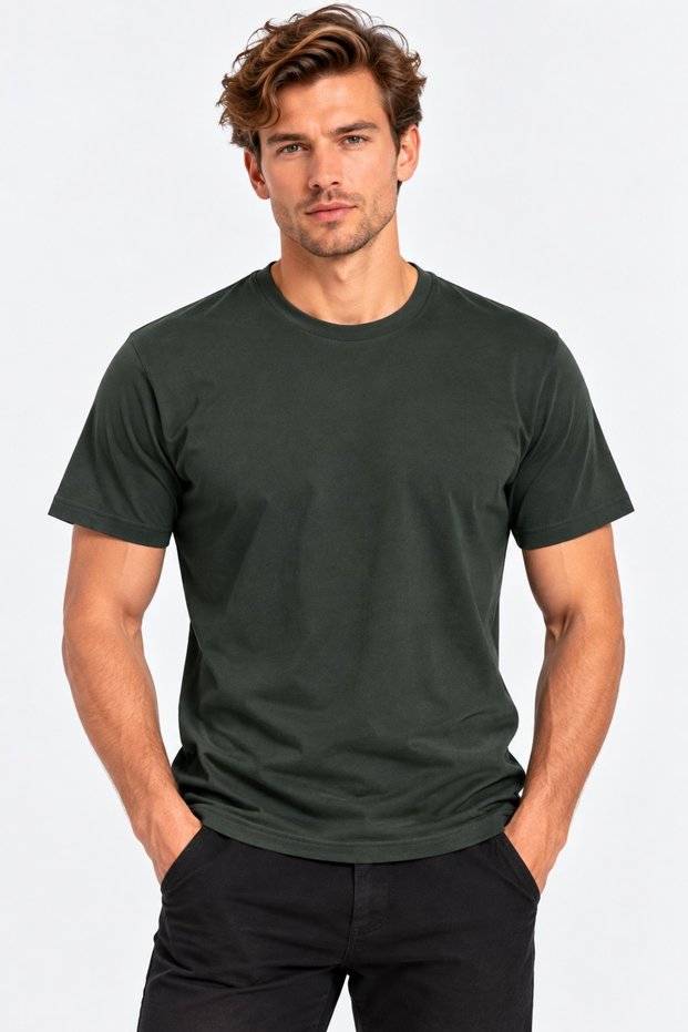 Men's Regular Tshirt T-Shirt Full Size White Smoked Gray Khaki Red Black Stone