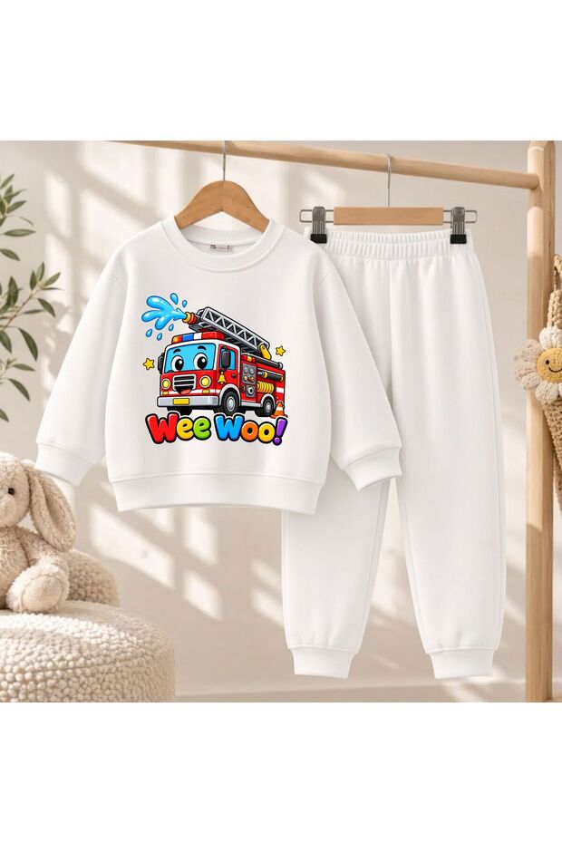 Team Sweatshirt Wewo Fire Departmentprinted Girls Boys Crew Neck