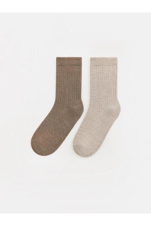 عبوة من 2 جوارب بناتي (W6)