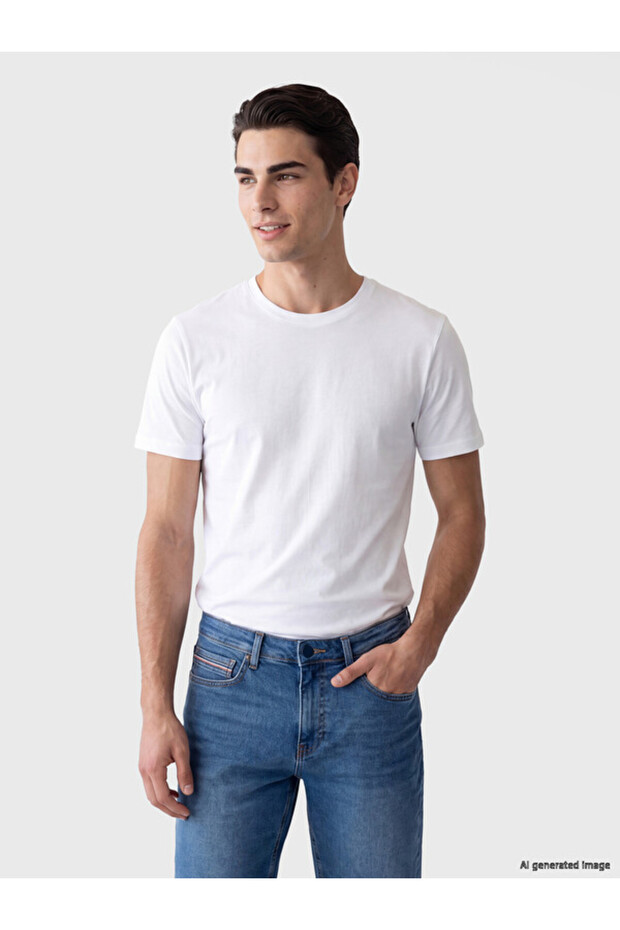 Slim Fit Zero Roba Collar Men's T-Shirt from Uzg Store for Style Enthusiasts