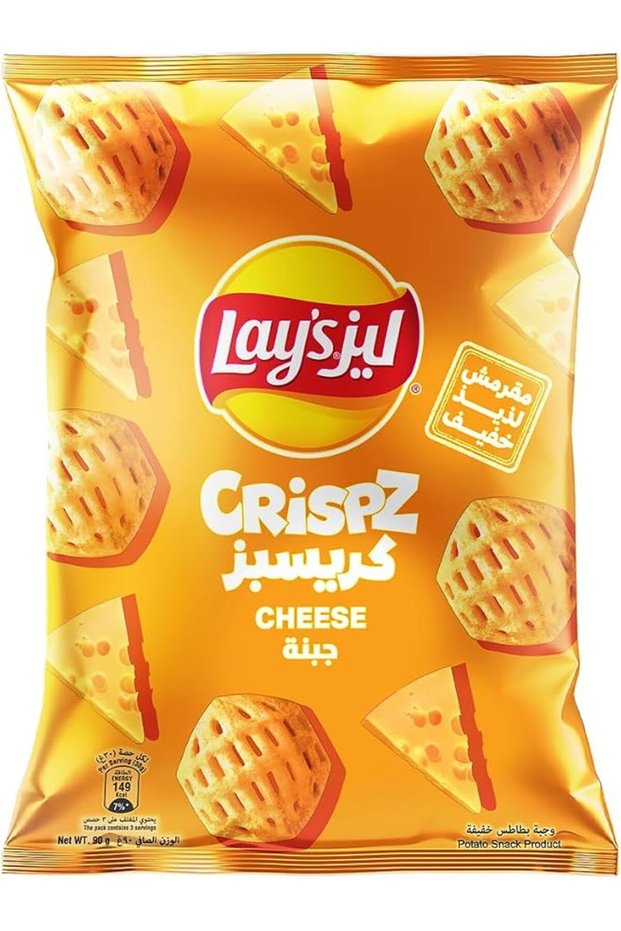 رقائق بطاطس ليز كريبز بنكهة الجبن، 90 جرام
