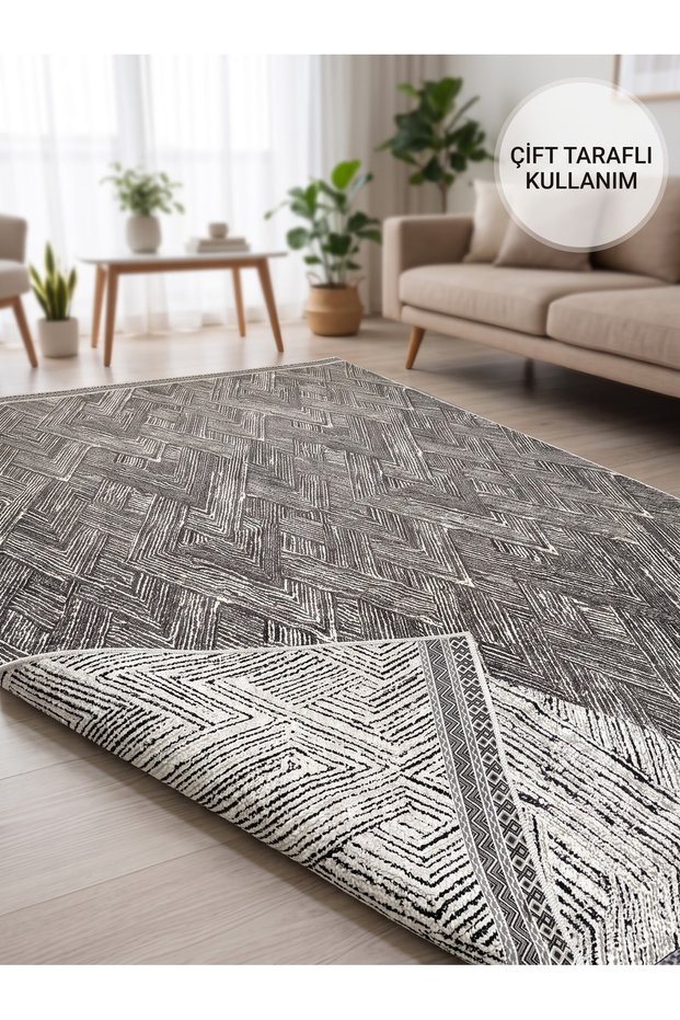 Modern Theme Non-Slip Carpet Cover Savan 4 M2 (160X230) Modern Living Room Kitchen Carpet Cover