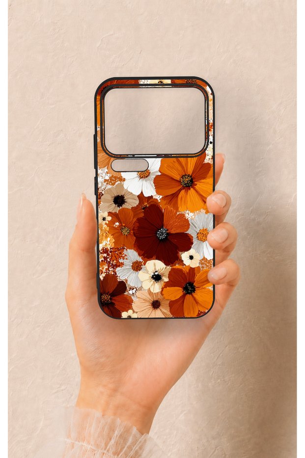 Mi 17 Pro 5g Compatible Autumn Tone Floral Pattern Silicone Case
