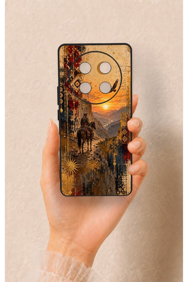 Honor Magic 7 Lite 5g Compatible Steppe Traveler Patterned Silicone Case