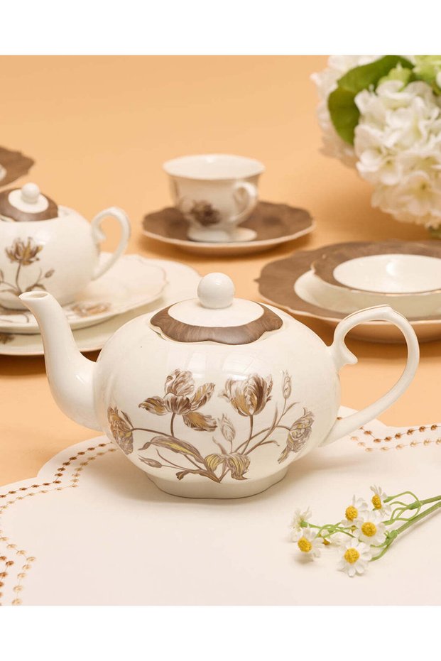 Assorted Floral Tea Pot With Lid 1.2 L