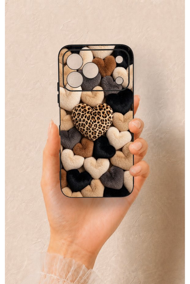 Tecno Spark 50 4g Compatible Heart Fur Pillow Pattern Silicone Case