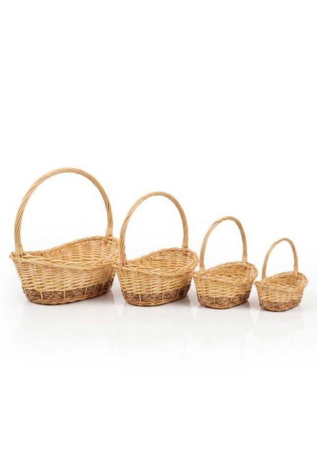 Wicker Flower Basket Set