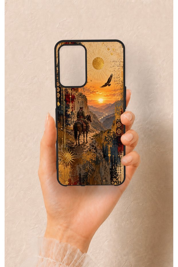 Oppo A16 Compatible Steppe Passenger Patterned Silicone Case