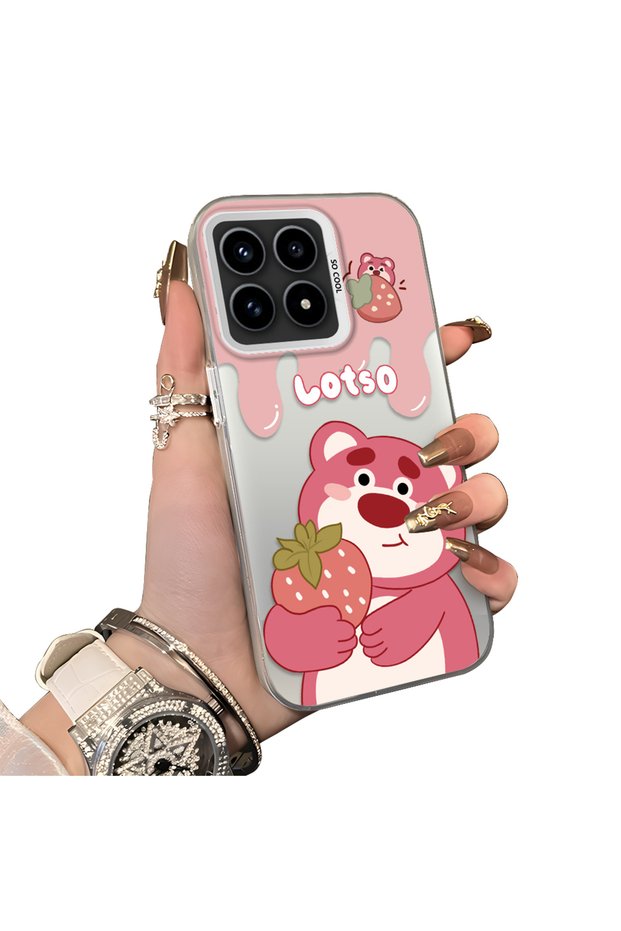 Redmi K90 5g Compatible Silicone Edge Hard Back Case Lotso Patterned Couple Phone Case