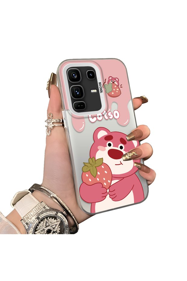 Infinix Note 50 Pro Plus Compatible Silicone Edge Hard Back Case Lotso Patterned Lover Couple Phone Case