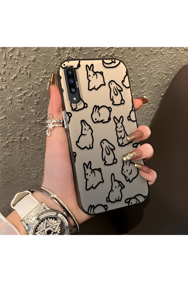 Samsung Galaxy A50/A50S/A30S Compatible Children's Style Cute Rabbit Case, Comprehensive Protection, Responsive Keys