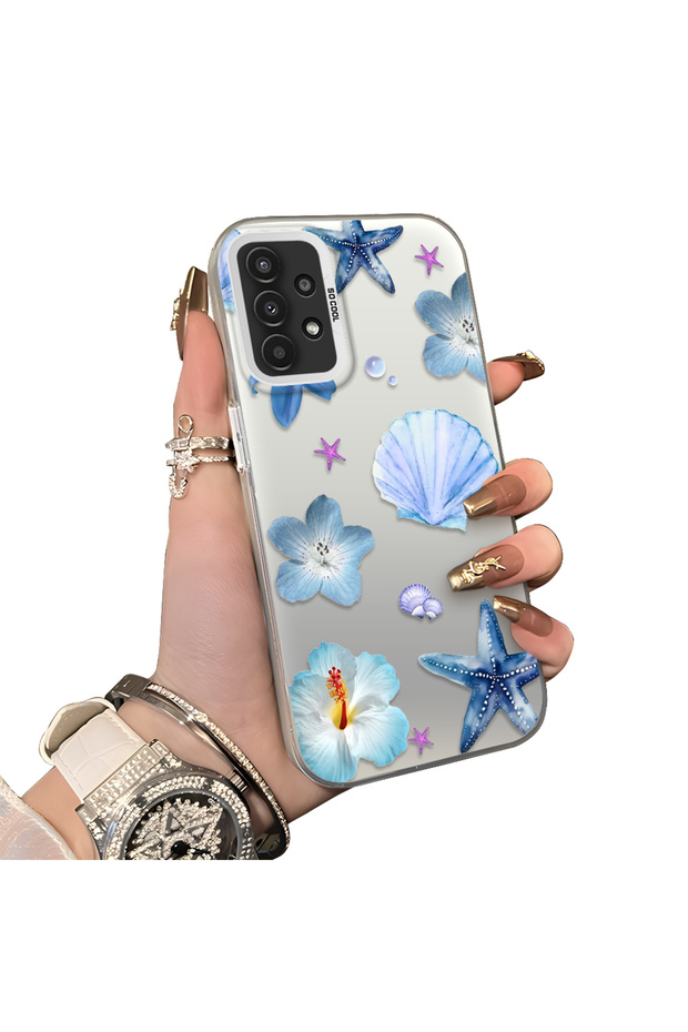 Phone Case for Samsung Galaxy A13 4g Compatible Silicone Edge Hard Back Case Sea Star Pattern