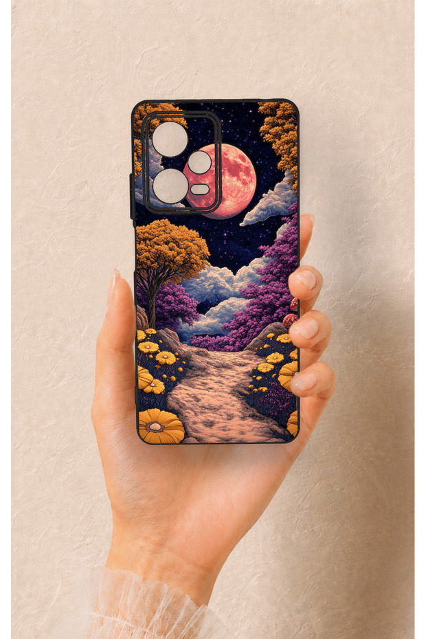 Redmi Note 12 Pro 5g Compatible Magical Forest Pattern Silicone Case