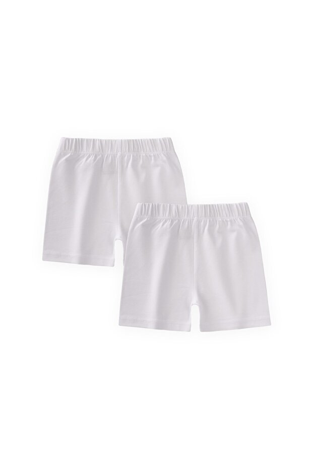 Double Girls Boxer 2-11 Years White