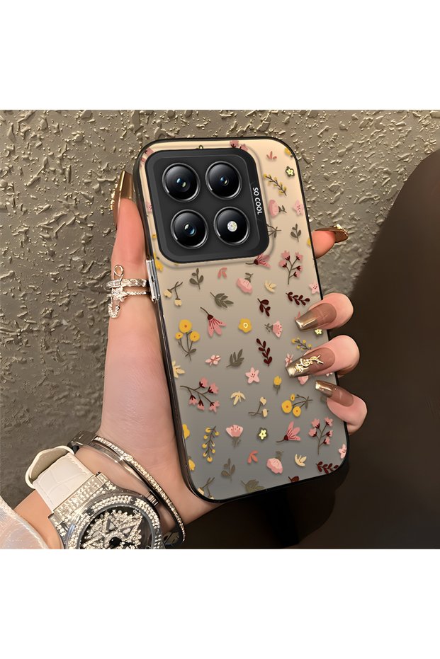 Mi 14t Pro Compatible Simple and Stylish Small Floral Pattern Phone Case, Shockproof
