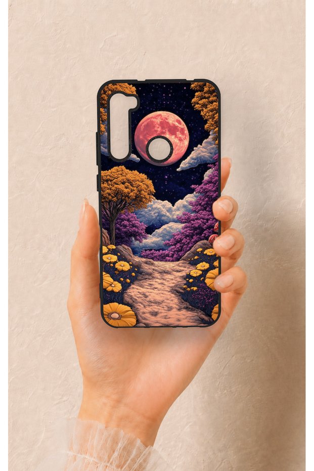 حافظة سيليكون متوافقة مع هاتف Redmi Note 8 بنمط الغابة السحرية