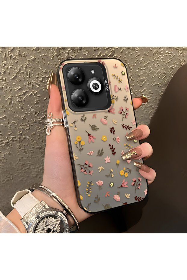 Tecno Spark 20 Compatible Simple and Stylish Small Floral Pattern Phone Case, Shockproof