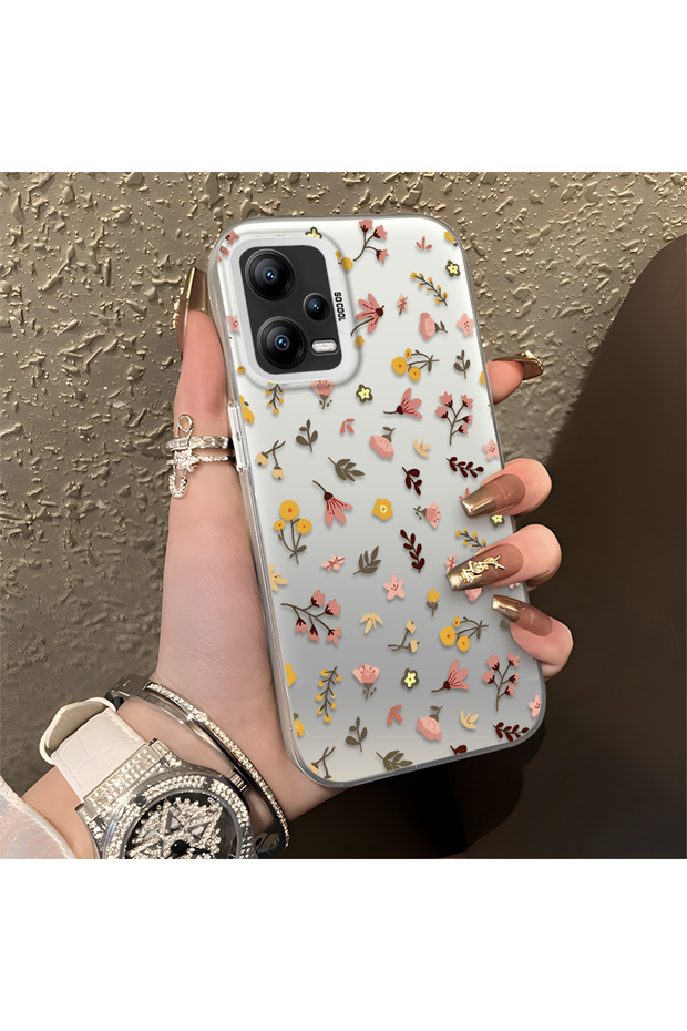 Redmi Note 12 5g Compatible Simple and Stylish Small Floral Pattern Phone Case, Shock Protection