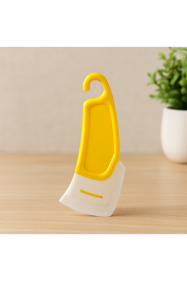 Mini Silicone Spatula - Oil and Stain Scraper (Plastic Handle)