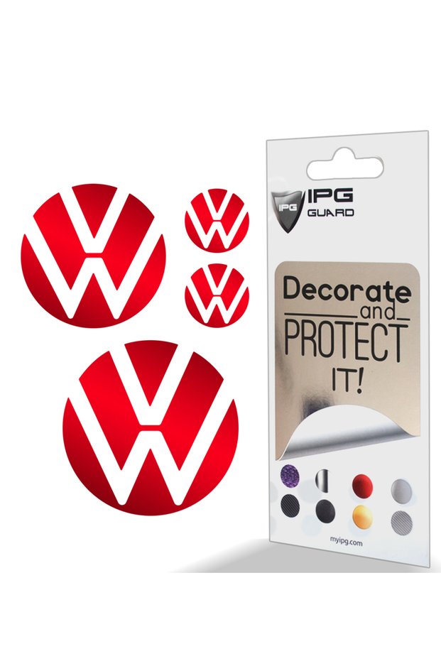 Sticker Set for Volkswagen 2021 Passat Polo Tiguan Golf Front, Rear and Steering Wheel Logo, Decorative Sticker