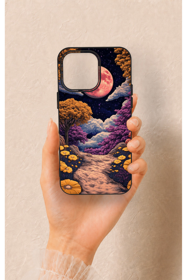 iPhone 15 Pro Max Compatible Magical Forest Pattern Silicone Case