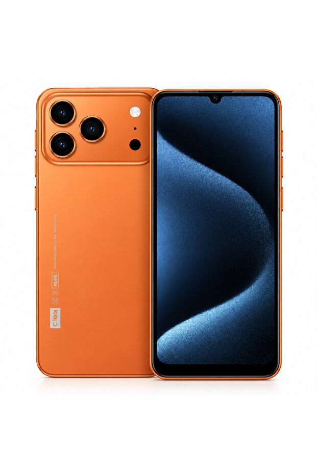 C idea C17 Pro Max Smartphone, 6.8-Inch Incell HD Display, Android 15, 6GB RAM, 64GB Storage, 5800mAh Battery, Dual SIM 4G, 5GHz Wi‑Fi, 13MP Rear & 5MP Front Camera (Grey)