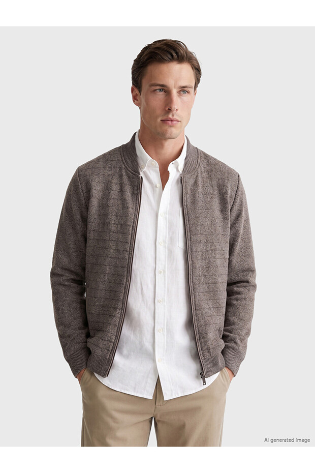 Quality Parts from Çelebi Store Standard Fit College Roba Collar Men's Knitwear Cardigan