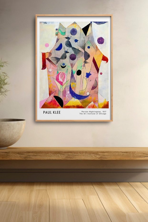 Paul Klee Painting of Persian Tulips Framed Poster Modern Art Wall Decor Klee32