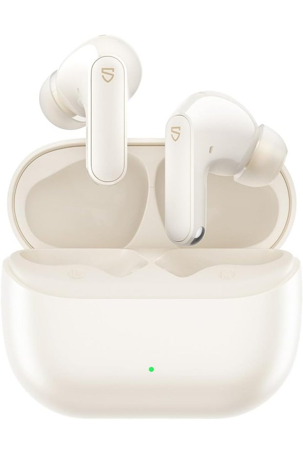 Q3 PRO Wireless Earbuds, FF Hybrid ANC Noise Cancelling, 50H Playtime, 10min Fast Charge=3H, Low Latency Game Mode, BT 6.0, APP Control with EQ, IP50 Dust & Sweat Resistance (Beige)