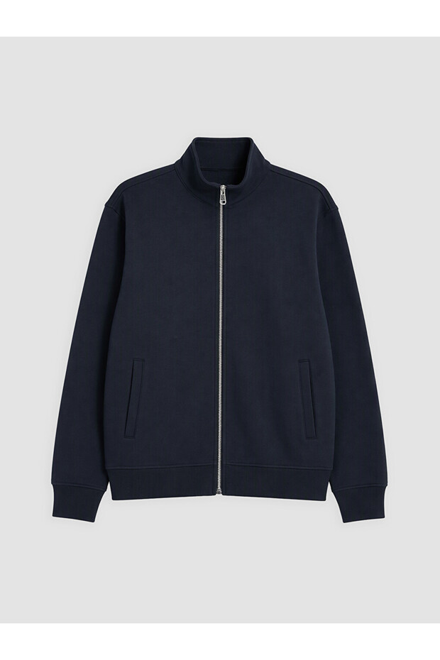 Sparkling Choices from Shining Store Upright Roba Collar Men's Zipper Sweatshirt