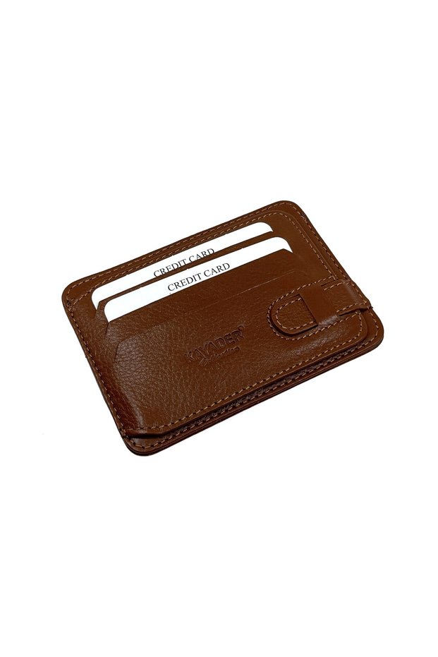 Genuine Leather Men's Wallet and Card Holder, Multi-Compartment Minimalist Design - Brown