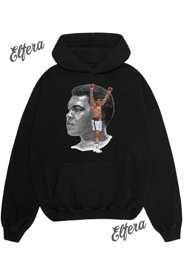 Muhammad Ali Printed Oversized Sweatshirt