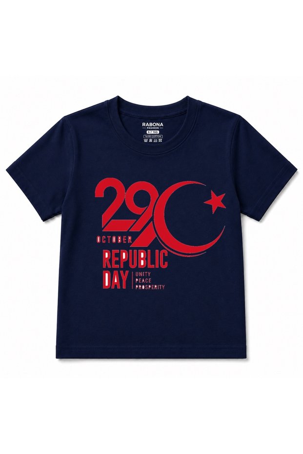 29 October Republic Day Moon Star Children's T-Shirt