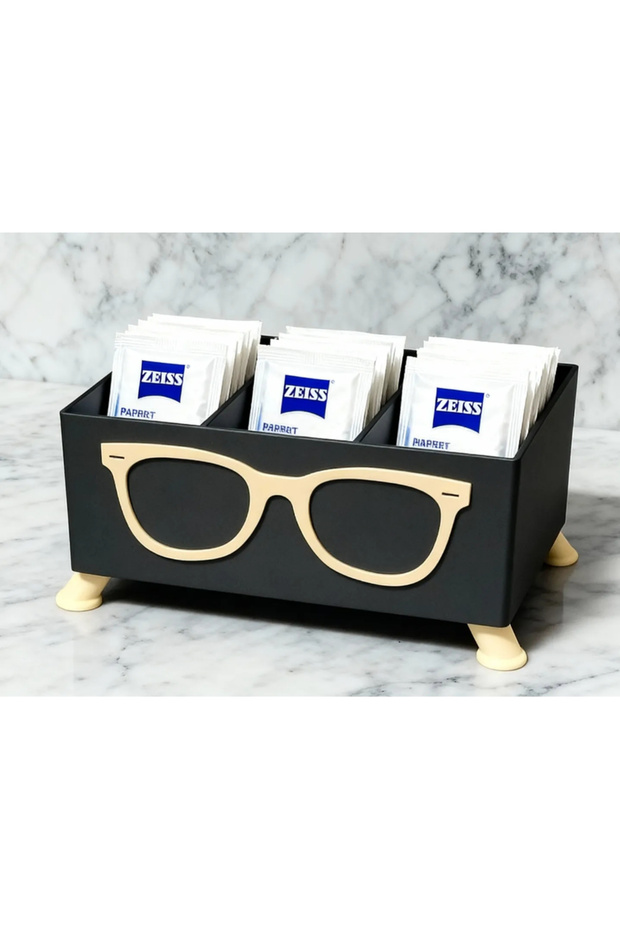 Lens Wipe Dispenser – Cleaning Wipe Holder and Desktop Organizer