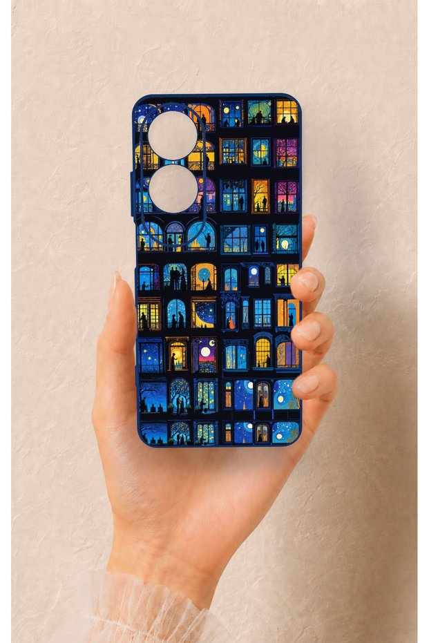 Oppo A60 Compatible Night City Stories Patterned Silicone Case