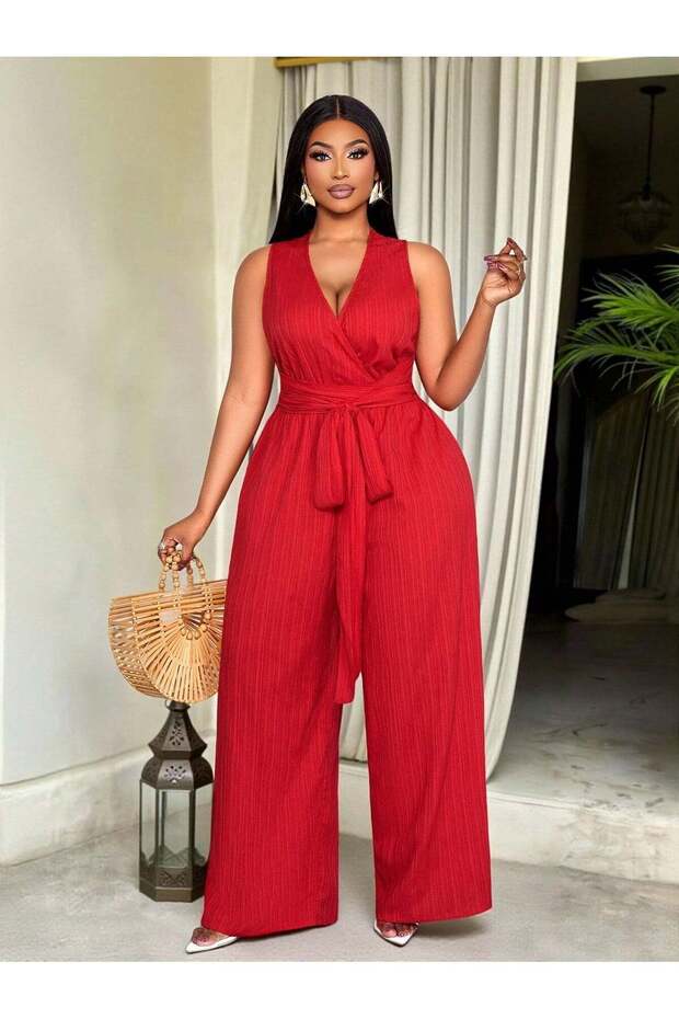 Long jumpsuit, red