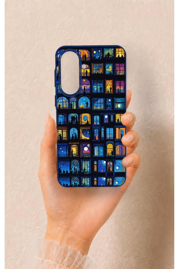 Samsung A37 Compatible Night City Stories Patterned Silicone Case